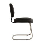 Cadeira Executiva COSTURADA Base em “S” Cromada – Corino Preto 31016 CADEIRAS RENOVA 11