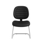Cadeira Executiva COSTURADA Base em “S” Cromada – Corino Preto 31016 CADEIRAS RENOVA 12