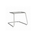 Cadeira Executiva COSTURADA Base em “S” Cromada – Corino Preto 31016 CADEIRAS RENOVA 15