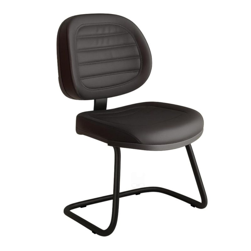 Cadeira Executiva Costurada Base em “S” PRETA – Cor Preta 31014 CADEIRAS RENOVA 2