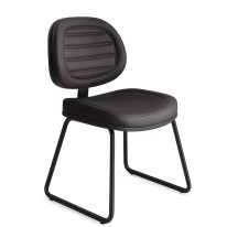 Cadeira Executiva COSTURADA Base Trapézio Cor Preta - 31031