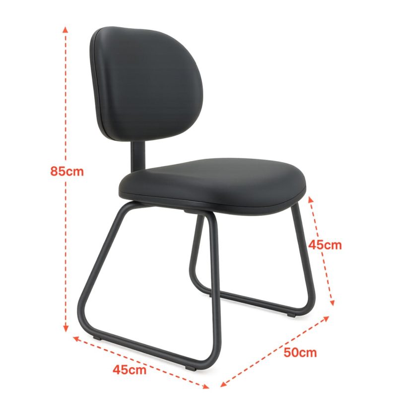 Cadeira Executiva LISA Base Trapézio Cor Preta – 31030 CADEIRAS RENOVA 6