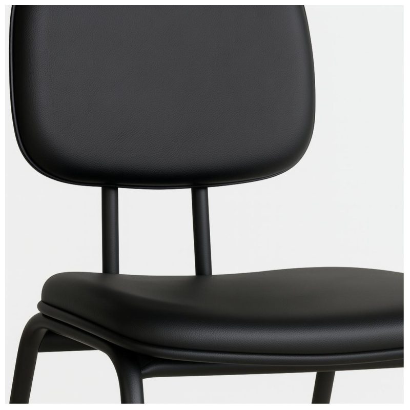 Cadeira Secretária 04 pés – Corino Preto 31102 CADEIRAS RENOVA 7