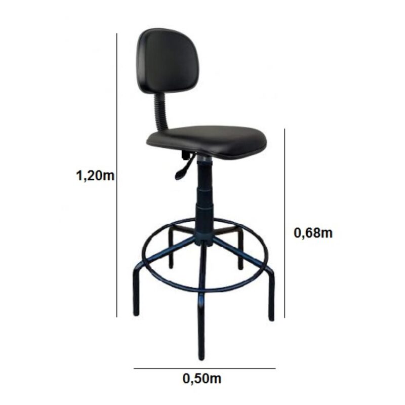 Cadeira CAIXA Secretária (Aranha PMD) – Cor Preta 34001 CADEIRAS RENOVA 3