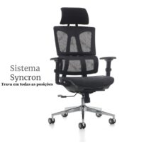 Cadeira Presidente Tela MK – 4011 – COR PRETO 30038 CADEIRAS RENOVA