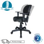 Cadeira Executiva Back System COSTURADA com Braços Reguláveis – Cor Preta – 31008 CADEIRAS RENOVA 13