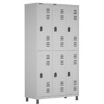 Roupeiro LOCKER de Aço c/ 06 PORTAS GRANDES – 1,90×0,96×0,40m – CZ/CZ – W3 – 11014 CADEIRAS RENOVA 5