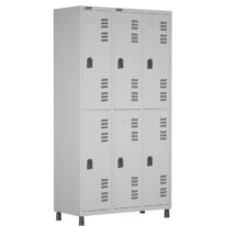 Roupeiro LOCKER de Aço c/ 06 PORTAS GRANDES – 1,90×0,96×0,40m – CZ/CZ – W3 – 11014 CADEIRAS RENOVA