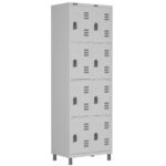 Roupeiro LOCKER de Aço c/ 08 Portas PEQUENAS – 1,90×0,64×0,40m – CZ/CZ – W3 – 11017 CADEIRAS RENOVA 5