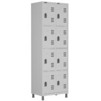 Roupeiro LOCKER de Aço c/ 08 Portas PEQUENAS – 1,90×0,64×0,40m – CZ/CZ – W3 – 11017 CADEIRAS RENOVA