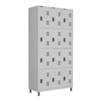 Roupeiro LOCKER de Aço c/ 12 Portas PEQUENAS – 1,90×0,96×0,40m – CZ/CZ – W3 – 11018 CADEIRAS RENOVA