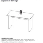 Mesa Escritório 1,50×0,60m – S/ Gavetas MARSALA / PRETO – 23472 CADEIRAS RENOVA 11