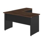 Mesa em “L” (Mesa 1,50m + Mesa Auxiliar) – S/ GAVETAS MARSALA / PRETO – 23476 CADEIRAS RENOVA 7