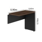 Mesa AUXILIAR SIMPLES 30mm – 0,90×0,45m MARSALA / PRETO – 51016 CADEIRAS RENOVA 8