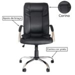 Cadeira Presidente MIDHAS Giratória – ENJOY – Cor Preto – 32963 CADEIRAS RENOVA 8