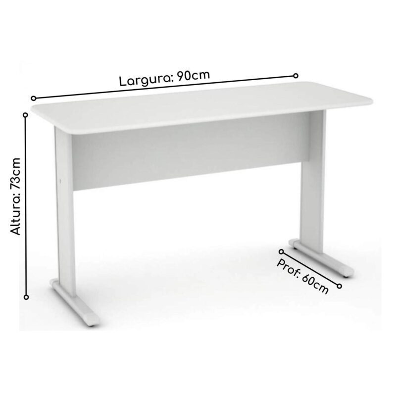 Mesa Escritório 0,90×0,60m – S/ Gavetas CINZA/CINZA – 43080 CADEIRAS RENOVA 3