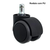 Rodízios para Cadeira com “PU” – Preto – 87705 CADEIRAS RENOVA