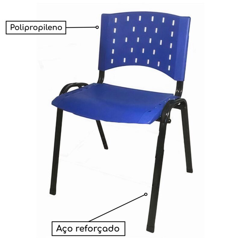 Cadeira Plástica 04 Pés – AZUL – (Polipropileno) – 31205 CADEIRAS RENOVA 5