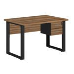 Mesa Escritório PÉ QUADRO – 1,20×0,60m – C/ Gavetas – NOGAL SEVILHA/PRETO – 24471 CADEIRAS RENOVA 8