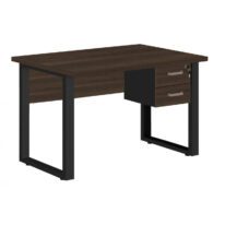 Mesa Escritório PÉ QUADRO – 1,20×0,60m – C/ Gavetas – MARSALA/PRETO – 25471 CADEIRAS RENOVA