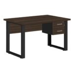 Mesa Escritório PÉ QUADRO 1,50×0,60m – C/ Gavetas – MARSALA/PRETO – 25473 CADEIRAS RENOVA 7