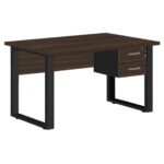 Mesa Escritório PÉ QUADRO 1,70×0,70m – C/ Gavetas – MARSALA/PRETO – 25475 CADEIRAS RENOVA 7