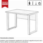 Mesa Escritório PÉ QUADRO – 1,20×0,60m – S/ Gavetas – MARSALA/PRETO – 25469 CADEIRAS RENOVA 7