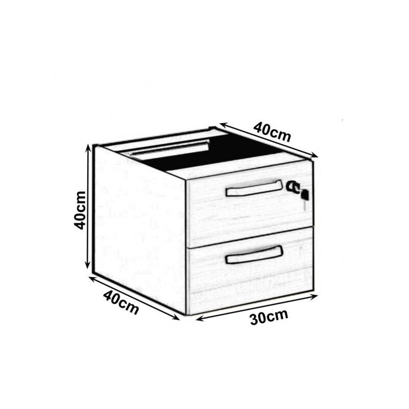 Mesa em L PÉ QUADRO (Mesa 1,70m + Mesa Auxiliar) – C/ Gavetas NOGAL SEVILHA/PRETO – 24479 CADEIRAS RENOVA 6