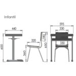 Kit Escolar Individual VERDE Mesa e Cadeira INFANTIL 03 a 06 Anos COR VERDE – 41088 CADEIRAS RENOVA 11