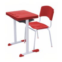 Kit Escolar Individual VERMELHO – (Mesa e Cadeira) – ADULTO – – COR VERMELHO – 40082 CADEIRAS RENOVA