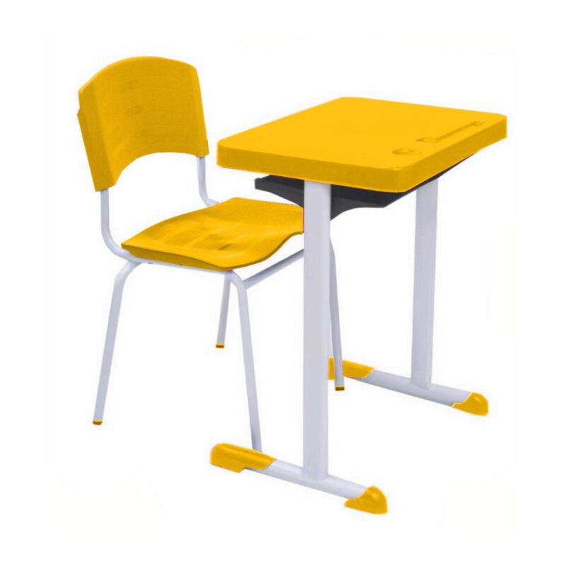 Kit Escolar Individual AMARELO – (Mesa e Cadeira) – ADULTO – – COR AMARELO – 40083 CADEIRAS RENOVA 4