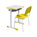 Kit Escolar Individual AMARELO – (Mesa e Cadeira) – ADULTO – MADEIRA – COR AMARELO – 40098 CADEIRAS RENOVA 7