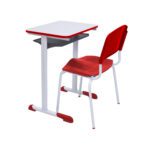 Kit Escolar Individual VERMELHO – (Mesa e Cadeira) – ADULTO – MADEIRA – COR VERMELHO – 40096 CADEIRAS RENOVA 7