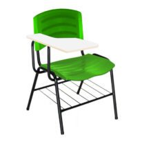 Cadeira Universitária Plástica com Prancheta MDF – COR VERDE 34018 CADEIRAS RENOVA