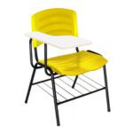 Cadeira Universitária Plástica com Prancheta MDF – COR AMARELO 34019 CADEIRAS RENOVA 5