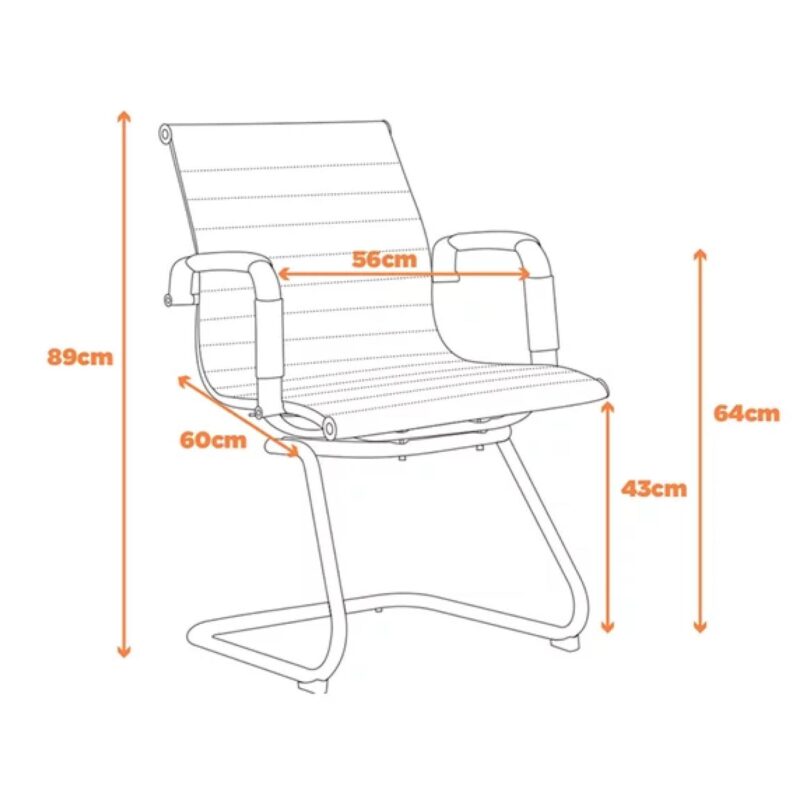 Cadeira Presidente Charles Eames Esteirinha FIXA 32898 CADEIRAS RENOVA 5