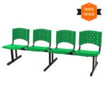 Cadeira Longarina PLASTICA 4 Lugares Cor Verde 33091 CADEIRAS RENOVA 7