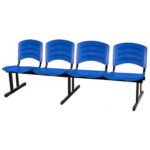 Cadeira Longarina PLASTICA 4 Lugares Cor Azul 33098 CADEIRAS RENOVA 6