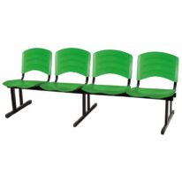 Cadeira Longarina PLASTICA 4 Lugares Cor Verde 33099 CADEIRAS RENOVA