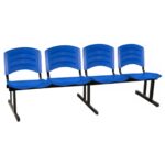 Cadeira Longarina PLASTICA 4 Lugares Cor Azul 33098 CADEIRAS RENOVA 9