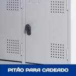 Armário Roupeiro de Aço c/ 08 Portas PEQUENAS 1,95×0,62×0,40m – SA – Cinza – 14002 CADEIRAS RENOVA 11