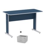 Mesa Escritório 1,20×0,60m c/ Gavetas – Cor Azul – 44085 CADEIRAS RENOVA 7