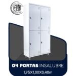 Roupeiro de Aço INSALUBRE com 04 Portas – 1,95×1,00×0,40m – CZ/CZ – SA – 14006 CADEIRAS RENOVA 5