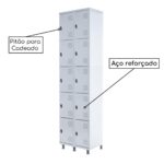 Armário Roupeiro de Aço c/ 10 Portas PEQUENAS – 1,95×0,62×0,40m – SA – CZ/CZ – 14010 CADEIRAS RENOVA 8