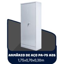 Armário de Aço PA 75 #26 – 1,75×0,70×0,30m – SA – 13119 CADEIRAS RENOVA