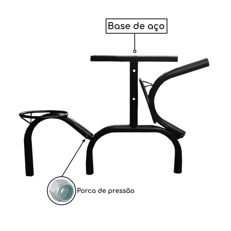 Mesa p/ Refeitório ESCAMOTEÁVEL 10 Lugares – MDP BRANCO DE 25 MM 50048 CADEIRAS RENOVA 4