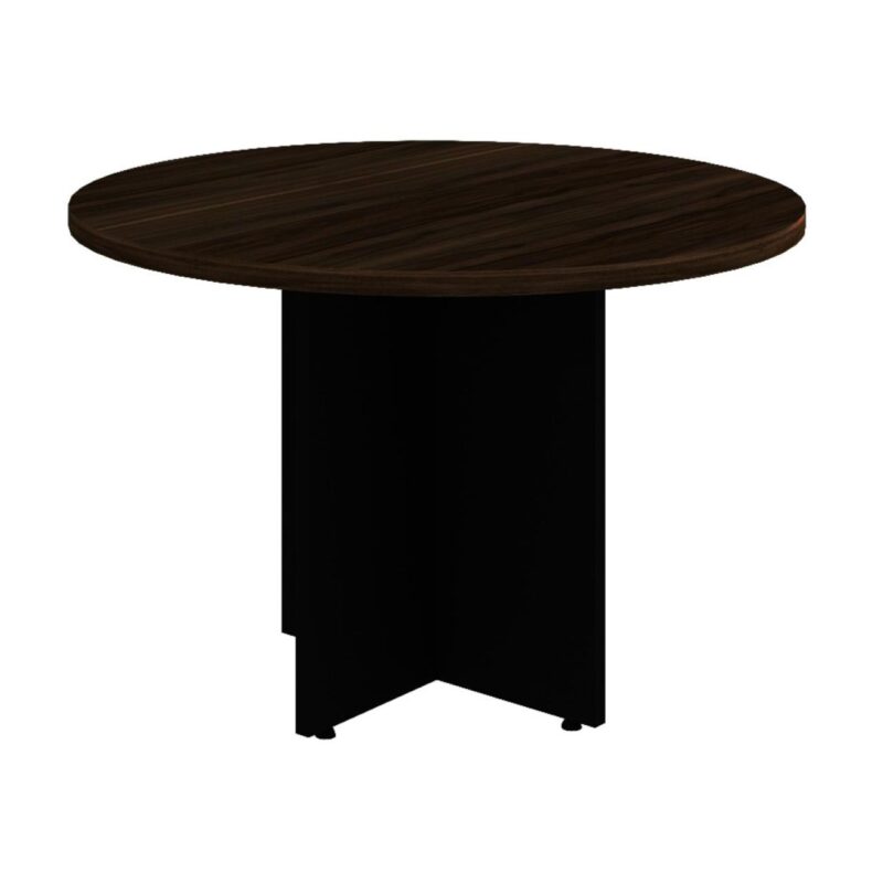 Mesa de Reunião Redonda -1,10×1,10×0,73m – MARSALA / PRETO – 51011 CADEIRAS RENOVA 2