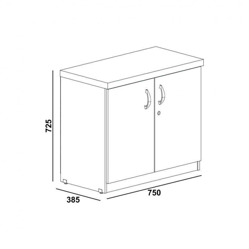 Armário Baixo com 02 Portas – 0,80×0,42×0,75mCINZA/CINZA – 21206 CADEIRAS RENOVA 4