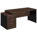 Mesa PEDESTAL RETA (03 Gavetas) 1,92X0,70m Marsala/Preto – 23485 CADEIRAS RENOVA 8