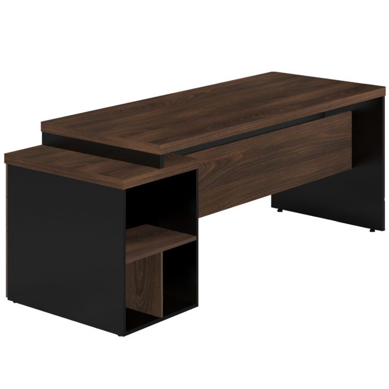 Mesa PEDESTAL RETA (03 Gavetas) 1,92X0,70m Marsala/Preto – 23485 CADEIRAS RENOVA 4